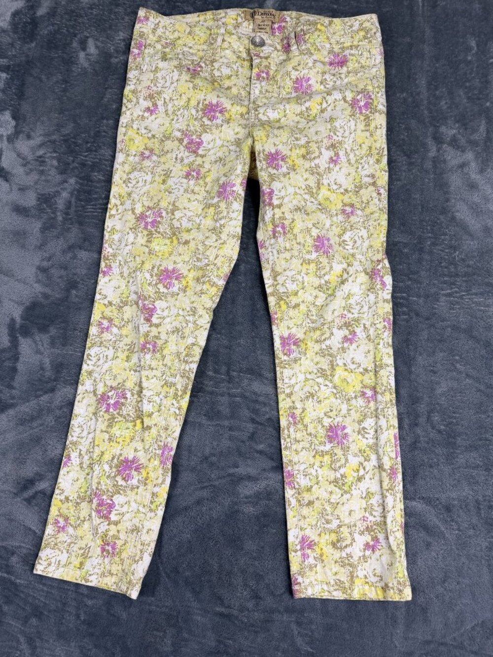 Democracy Womens Floral Ankle Skimmer Stretch Pants Size 10